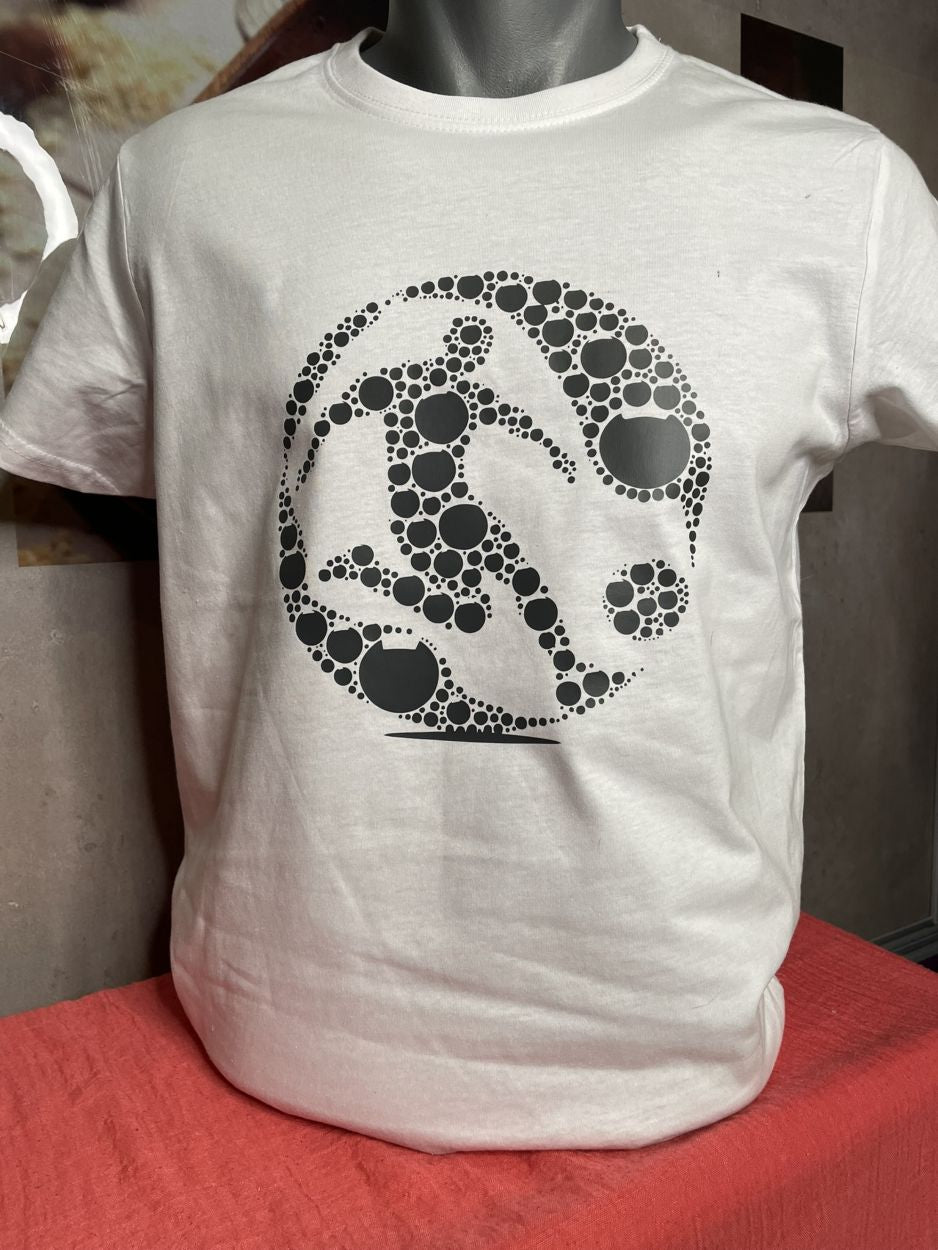 T-shirt Homme avec flocage Footballeur