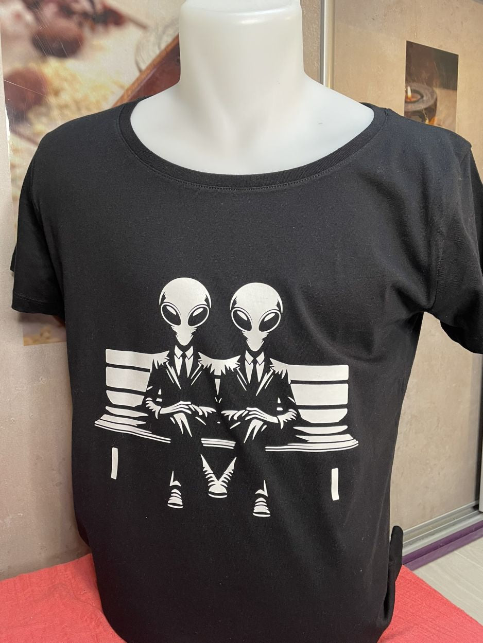 tshirt femme flocage phosphorescent