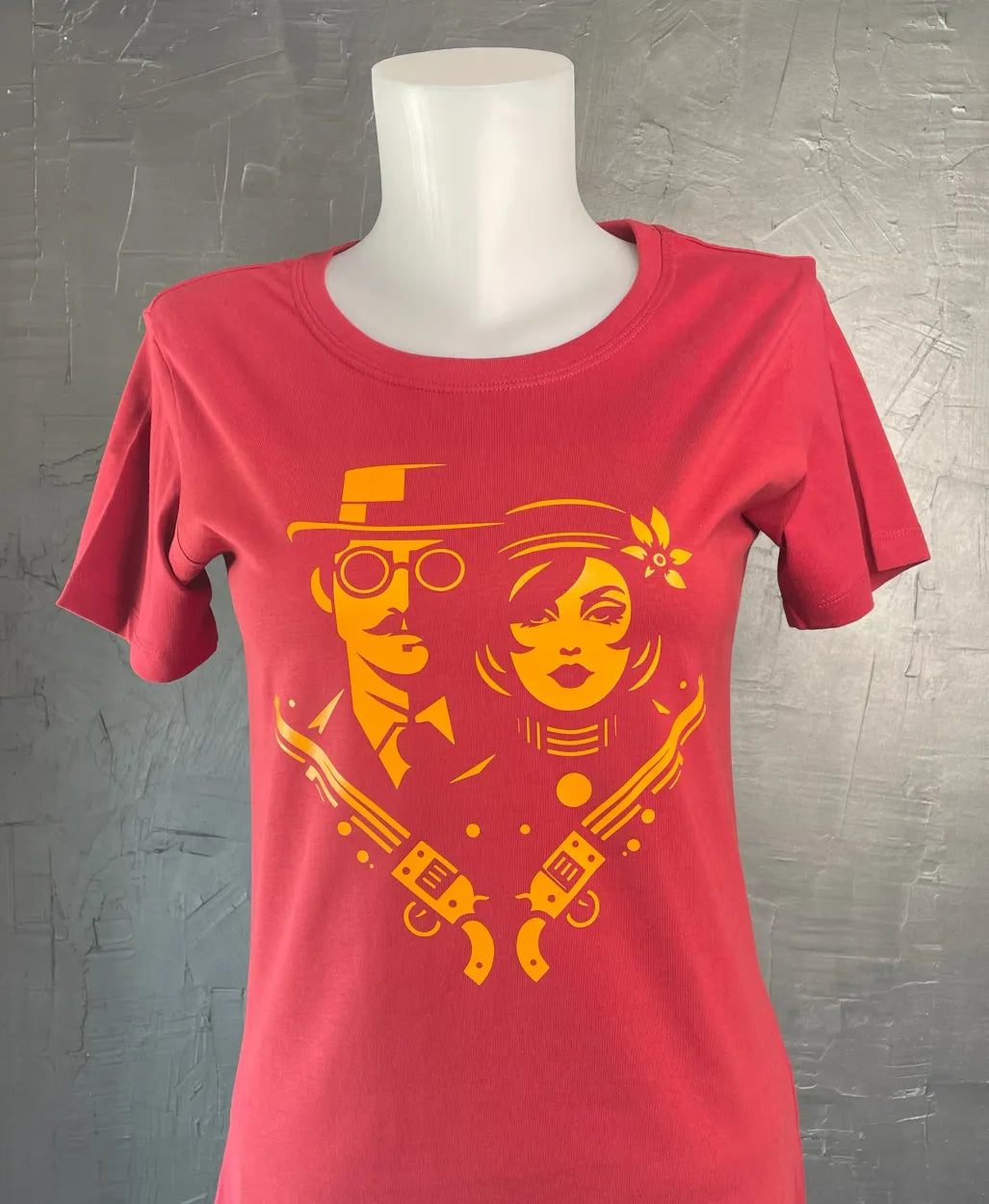 T-shirt Femme avec flocage Bonnie and Clyde.