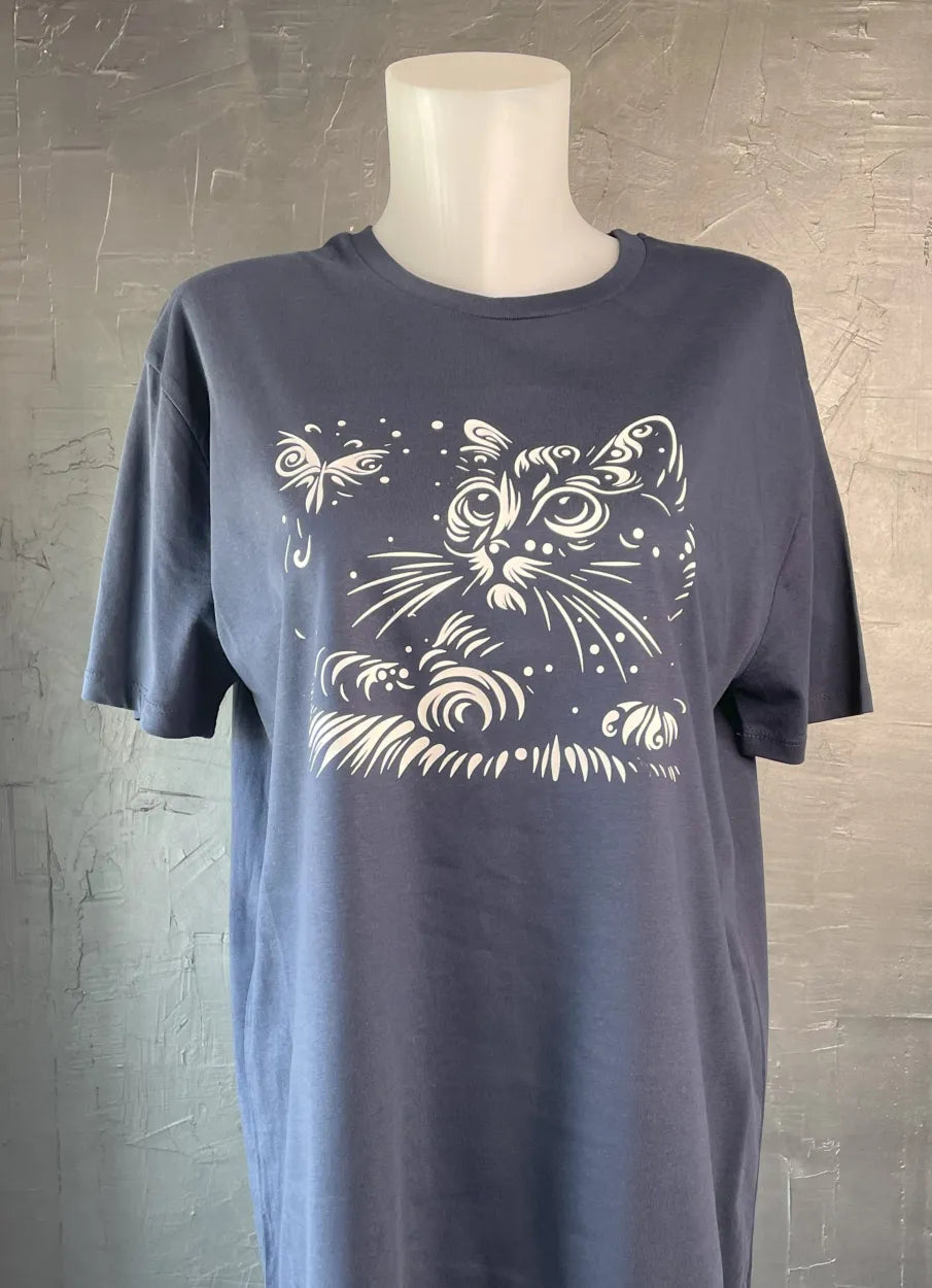 T-shirt Femme avec flocage Chat