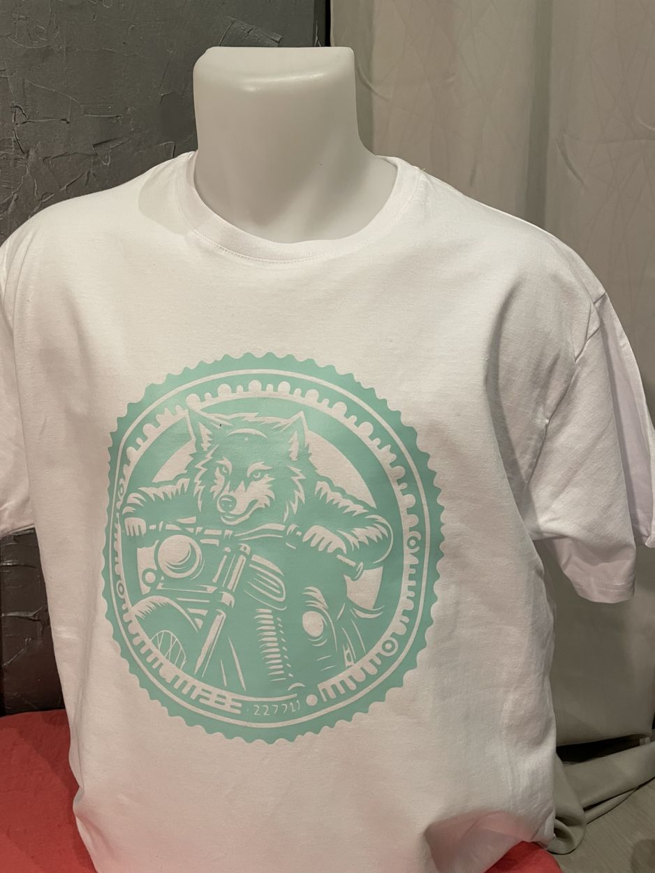 teeshirt flocage loup homme