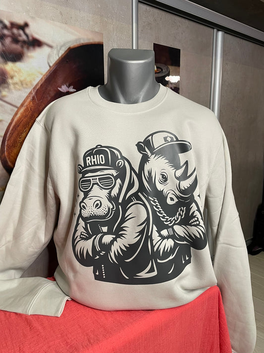 sweat shirt city animaux homme