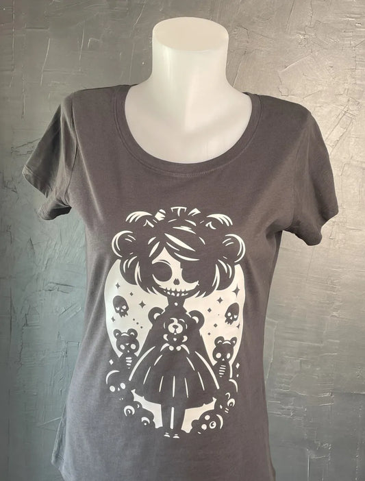 T-shirt Femme avec Flocage Fillette Halloween