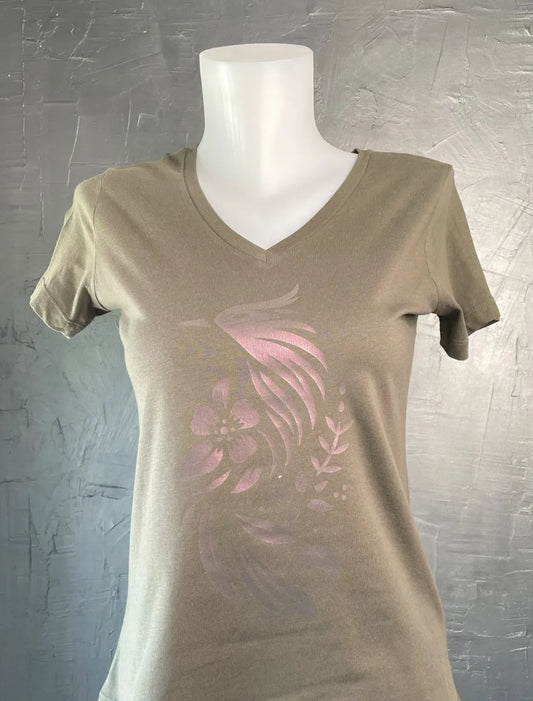 T-shirt Femme avec flocage Oiseau des îles