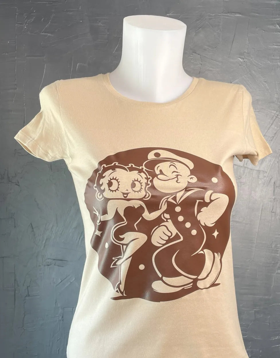 T-shirt Femme avec flocage Popeye et Betty Boop