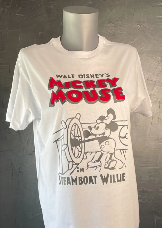 T-shirt Femme avec flocage Steamboat Willie