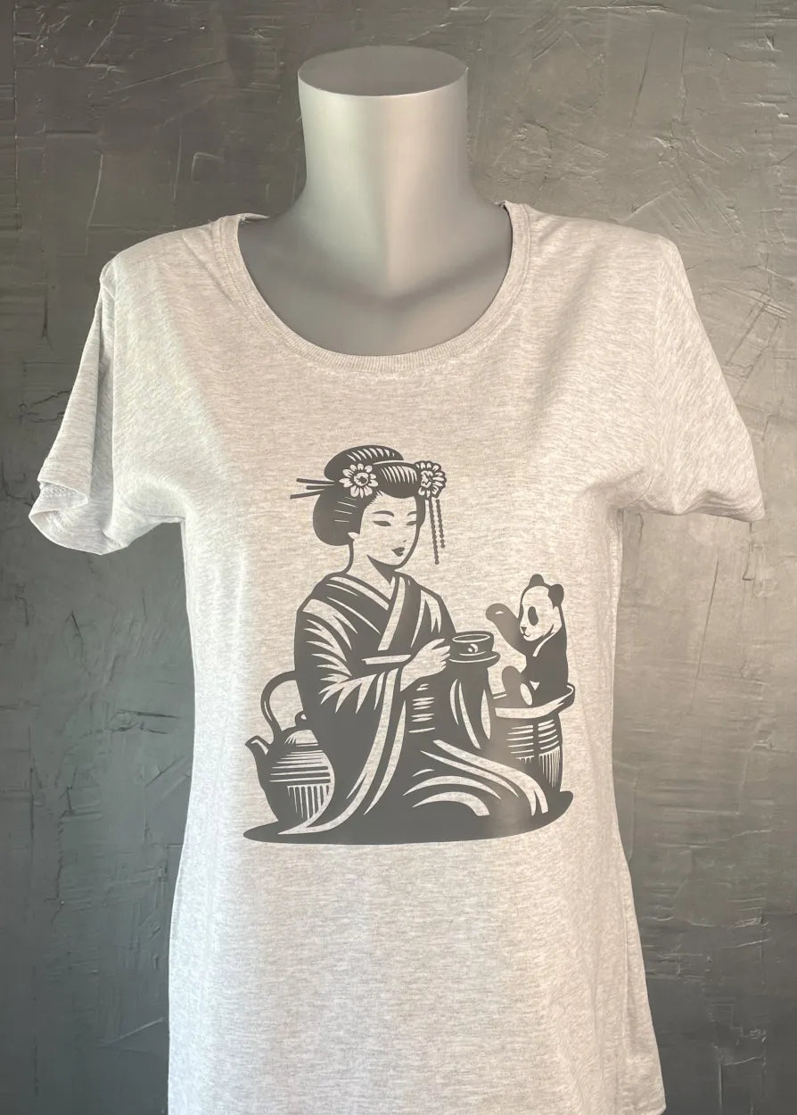 T-shirt Femme avec flocage L'heure du thé