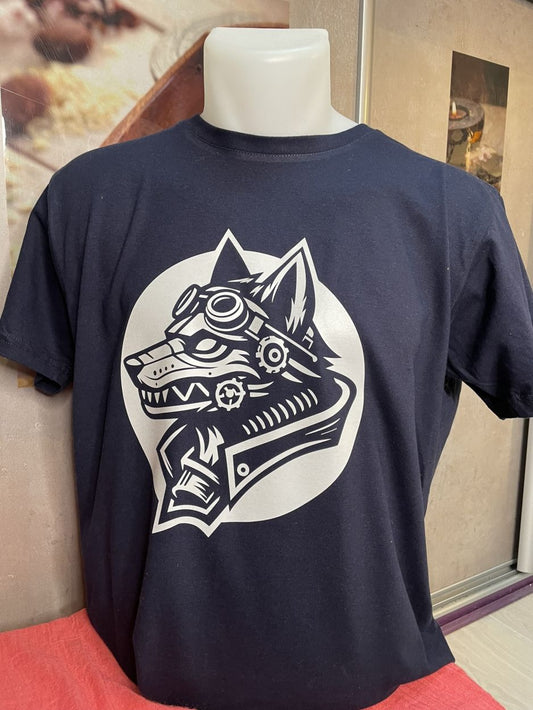 t-shirt flocage loup steampunk
